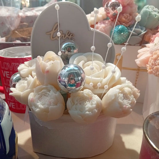 Corazón floral aromático artesanal