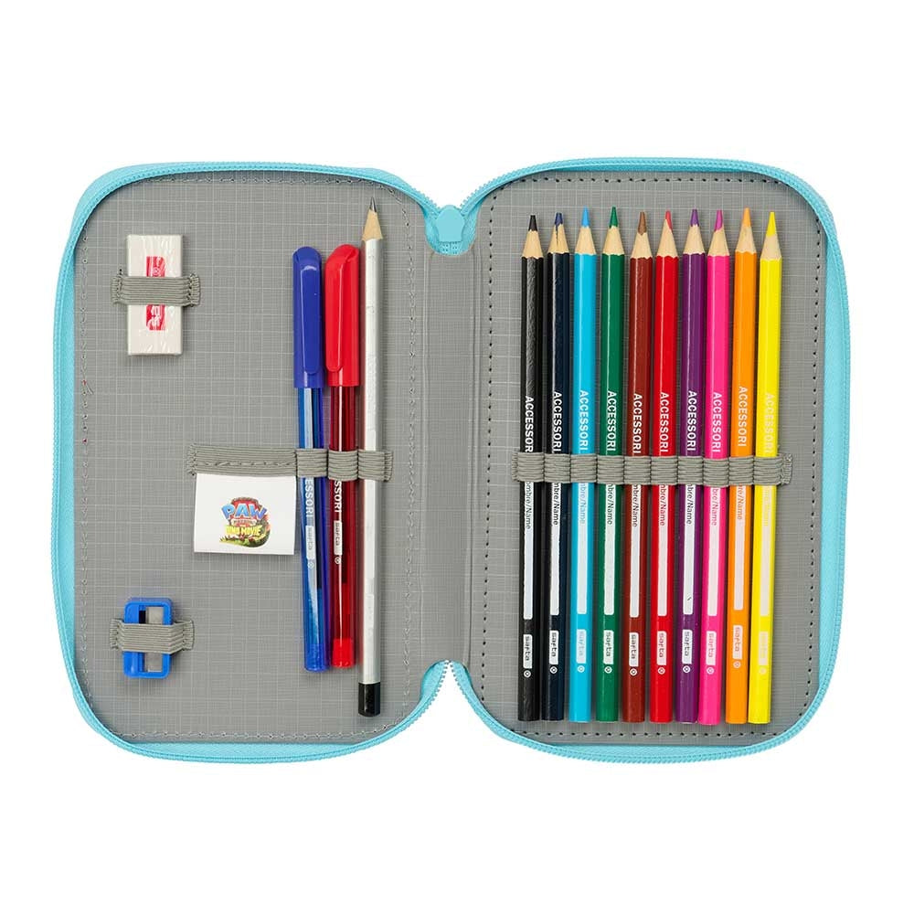 🦖 NOVEDAD 2026 · Estuche Doble Patrulla Canina con Material Escolar