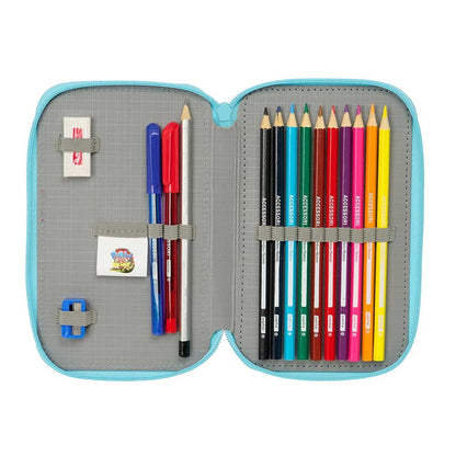🦖 NOVEDAD 2026 · Estuche Doble Patrulla Canina con Material Escolar