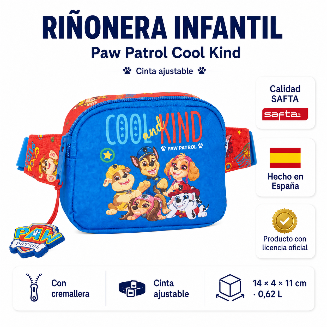 🦖 NOVEDAD 2026 · RIÑONERA INFANTIL PAW PATROL