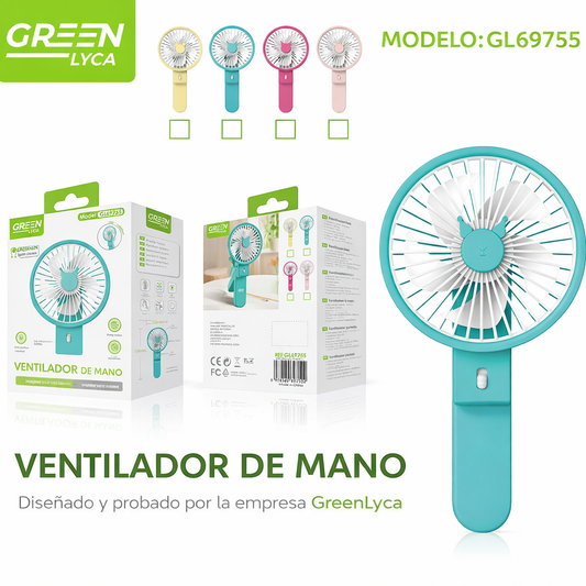 Ventilador 2 en 1 - portable de mano y de escritorio