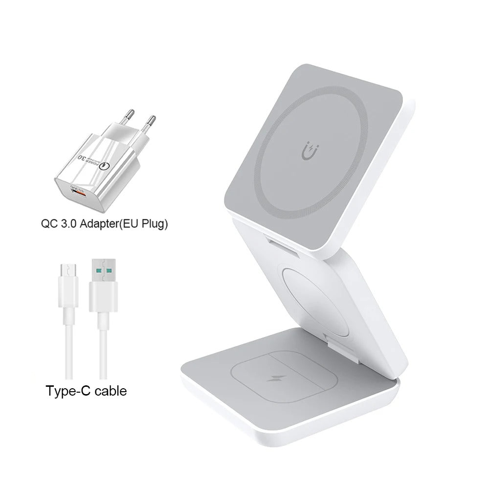 FoldDock™ - 3-in-1 Cargador Plegable