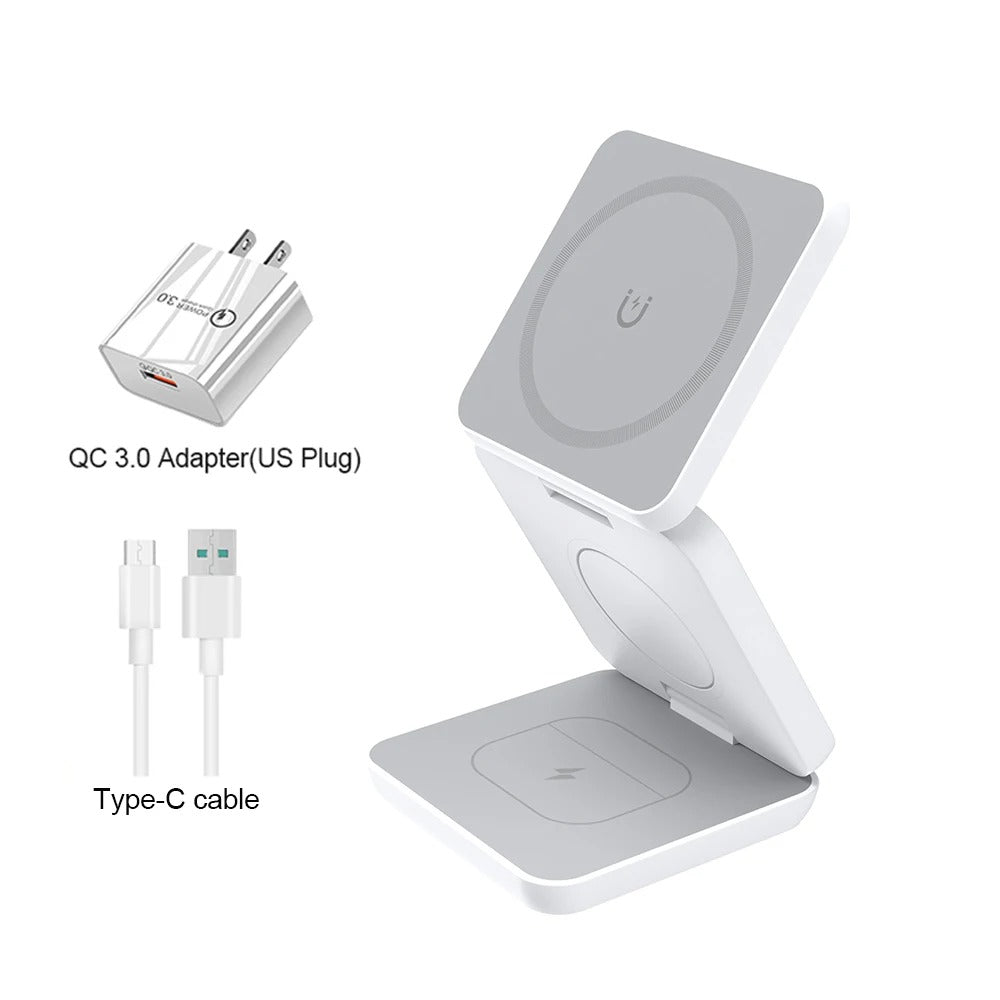 FoldDock™ - 3-in-1 Cargador Plegable
