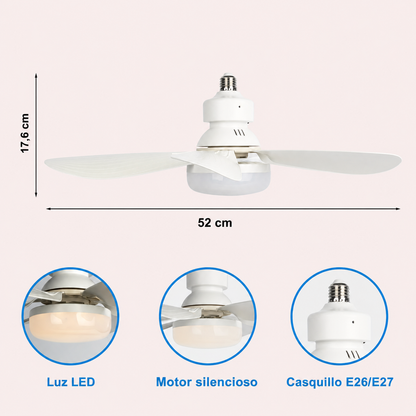 BreezeLight™ Max - Ventilador de techo LED sin instalación