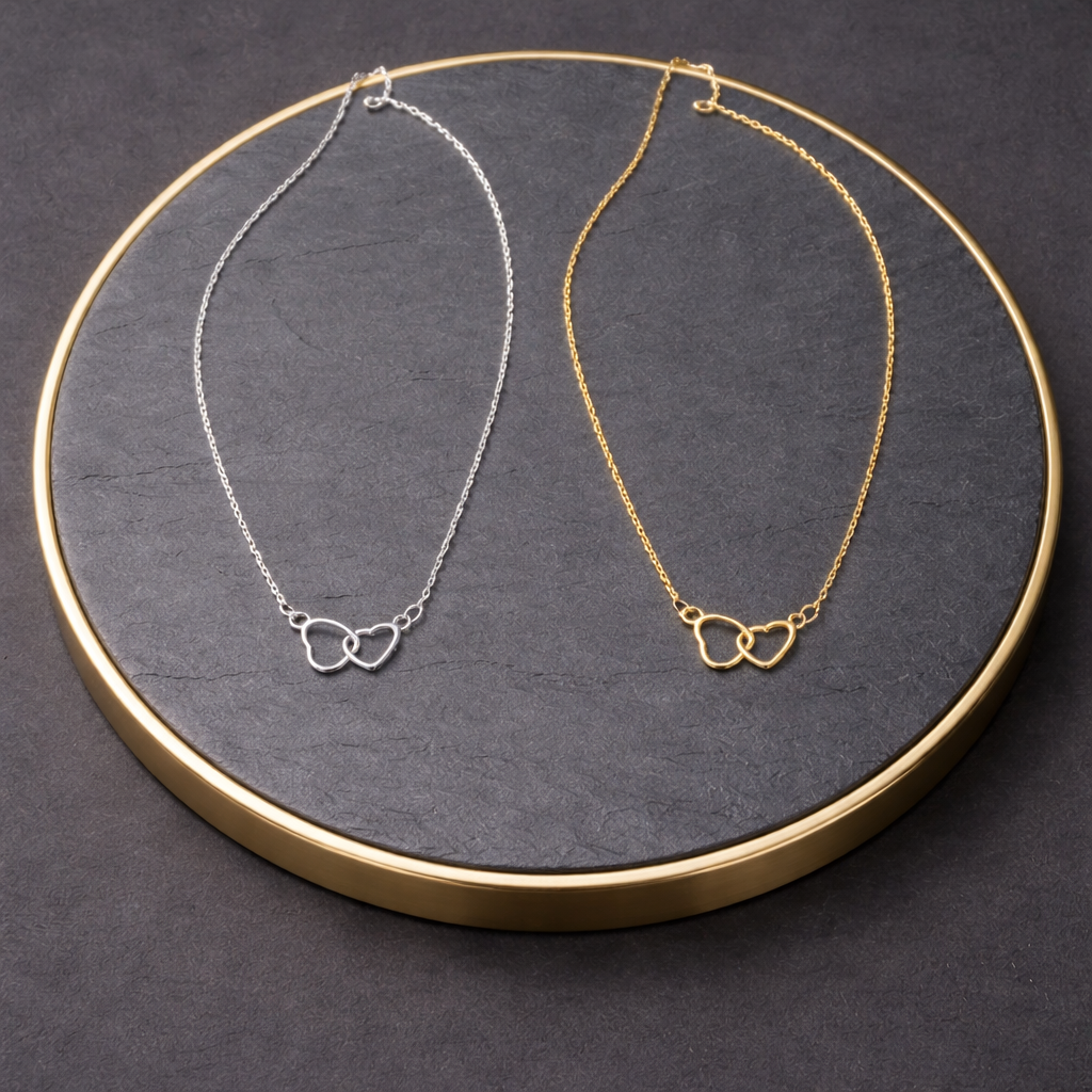 Collar Amor Eterno – Corazones Entrelazados