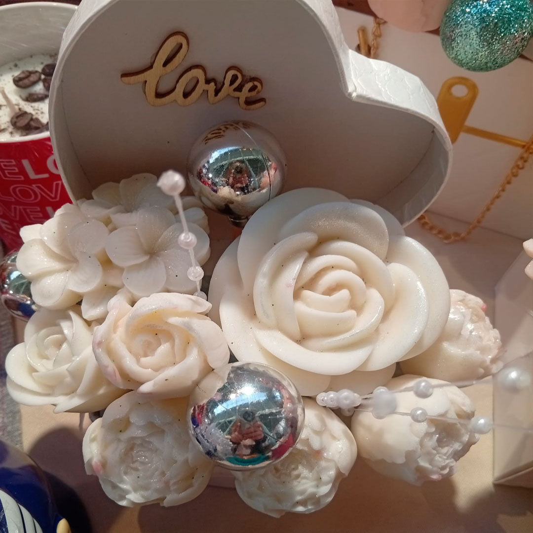 Corazón floral aromático artesanal