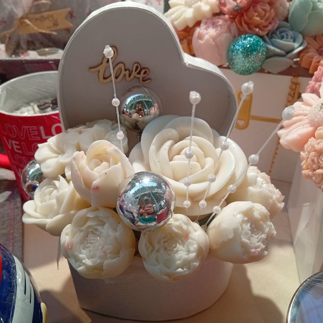 Corazón floral aromático artesanal