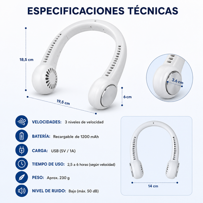 Ventilador Cuello Portátil - Siempre Fresco
