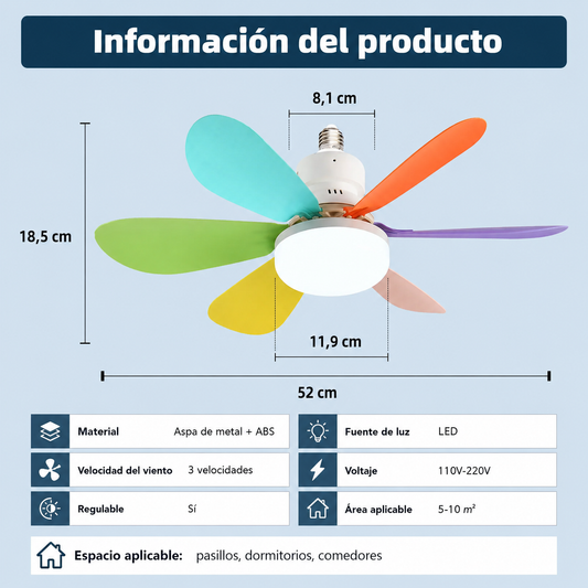 BreezeLight™ Max - Ventilador de techo LED sin instalación