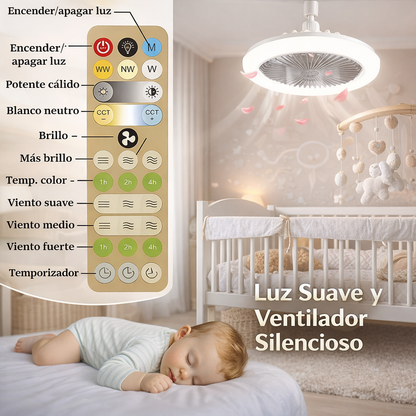 BreezeLight™ - Luz y ventilador en segundos, sin instalación