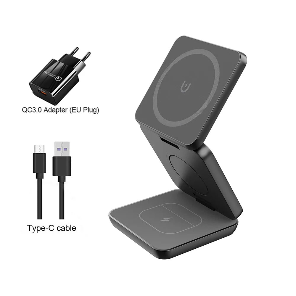 FoldDock™ - 3-in-1 Cargador Plegable