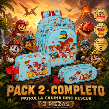 🦖 PACK VUELTA AL COLE · PATRULLA CANINA DINO RESCUE