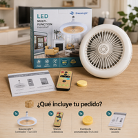 BreezeLight™ - Luz y ventilador en segundos, sin instalación
