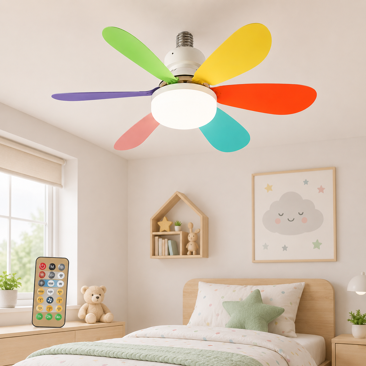 BreezeLight™ Max - Ventilador de techo LED sin instalación