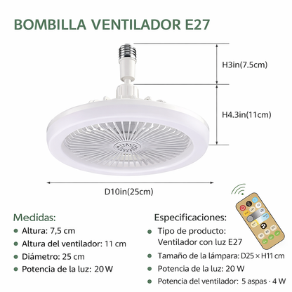 BreezeLight™ - Luz y ventilador en segundos, sin instalación