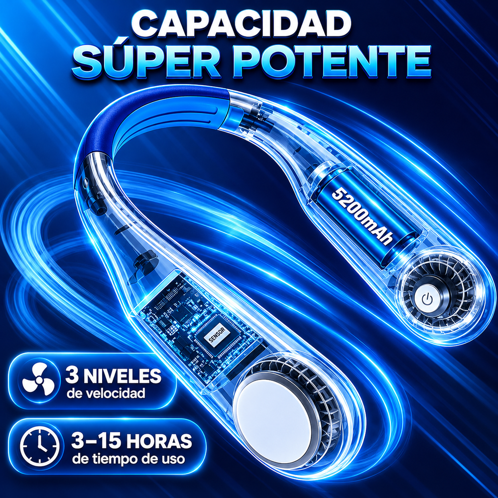 Ventilador Cuello Portátil - Siempre Fresco