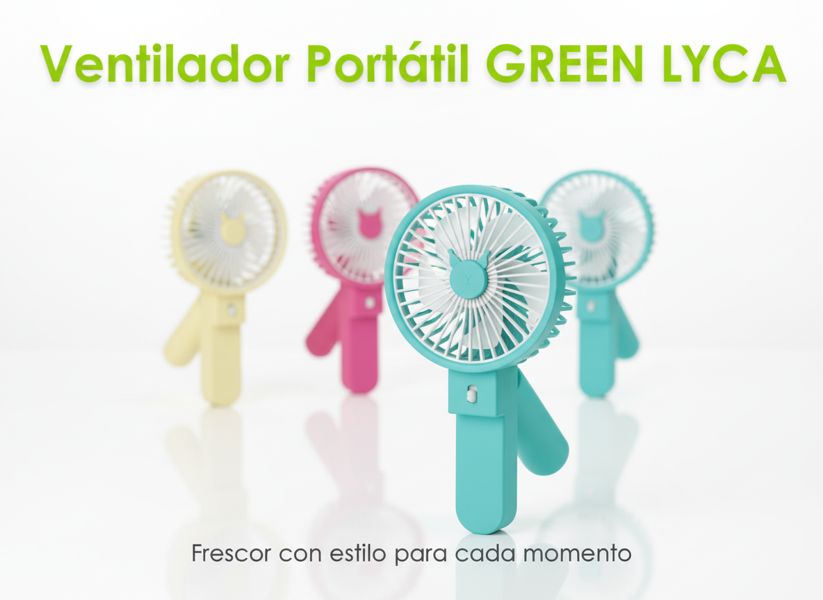 Ventilador 2 en 1 - portable de mano y de escritorio
