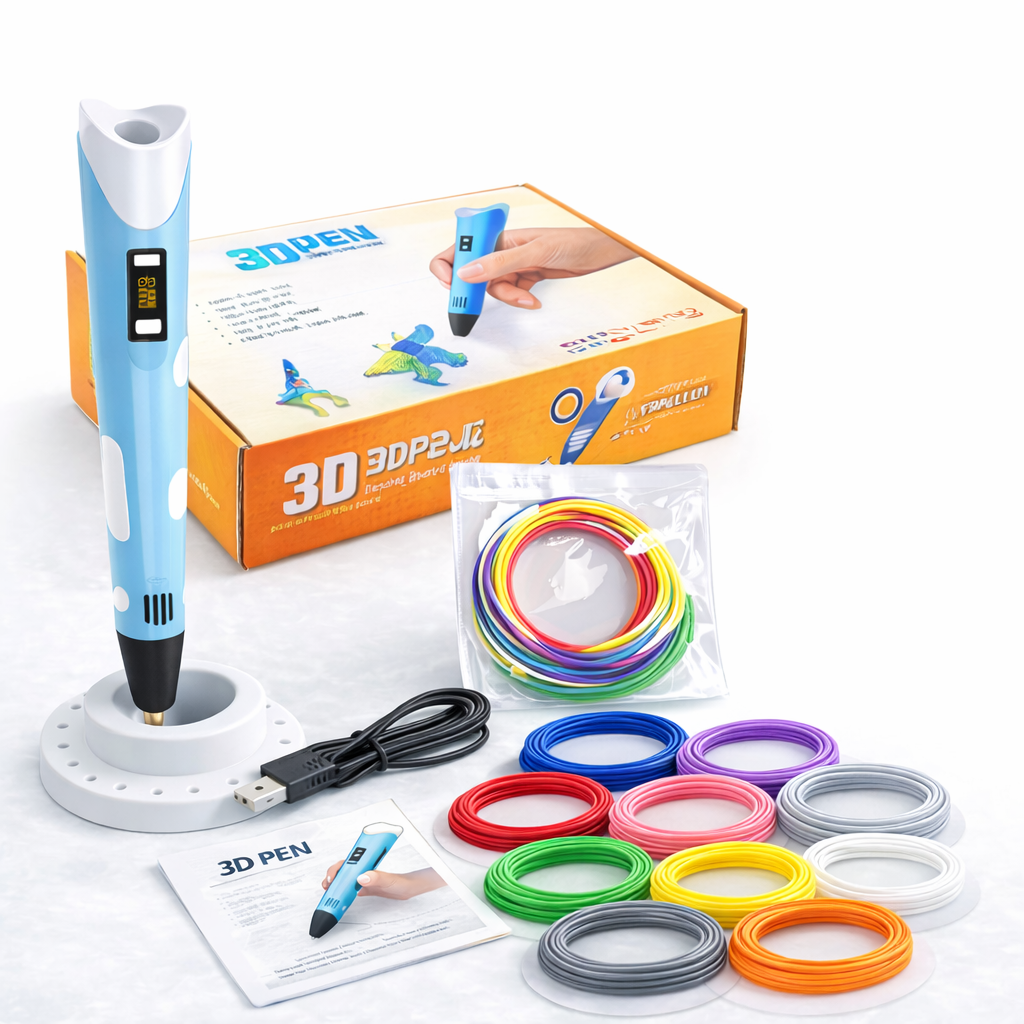 3D PEN™ – Crea Figuras 3D en Minutos + 10 Filamentos Regalo