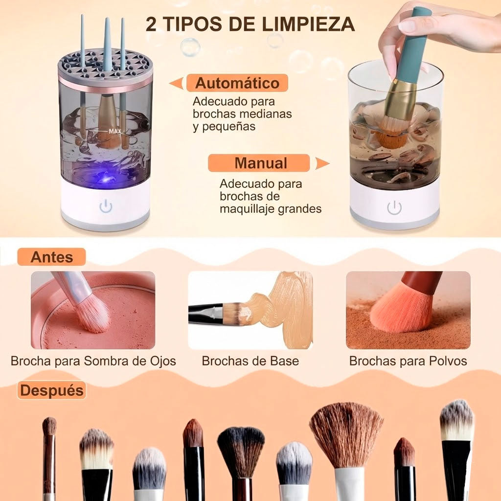 Kit Eléctrico Limpia Brochas 2-en-1