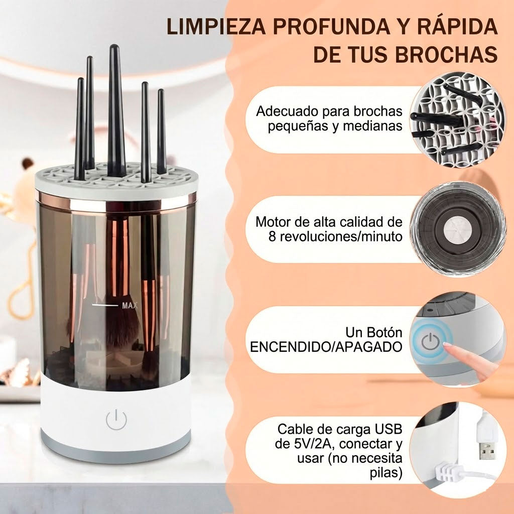 Kit Eléctrico Limpia Brochas 2-en-1