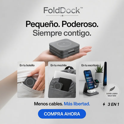 FoldDock™ - 3-in-1 Cargador Plegable