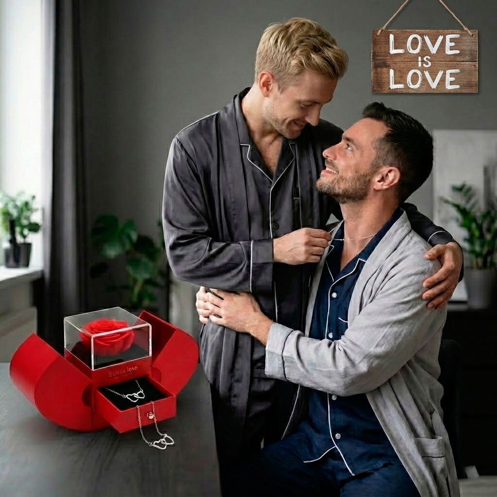 Rosa preservada joyero sorpresa