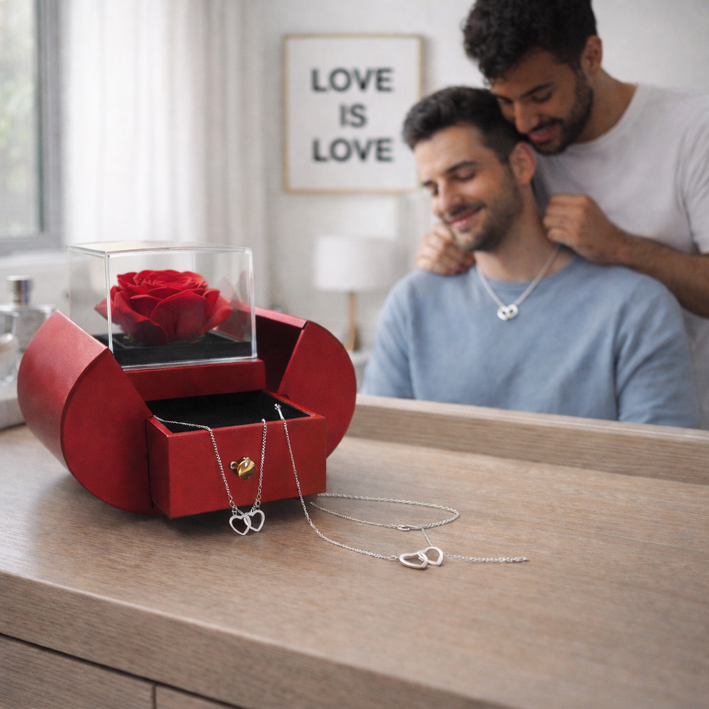 Rosa preservada joyero sorpresa